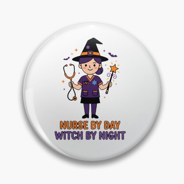 Item preview, Nurse By Day Witch By Night Shirt | Funny Halloween Nurse Gift Spooky RN Tee designed and sold by vaggleTown.