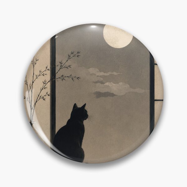 Item preview, Moonlit Black Cat Minimalism designed and sold by Creativeeworld777.