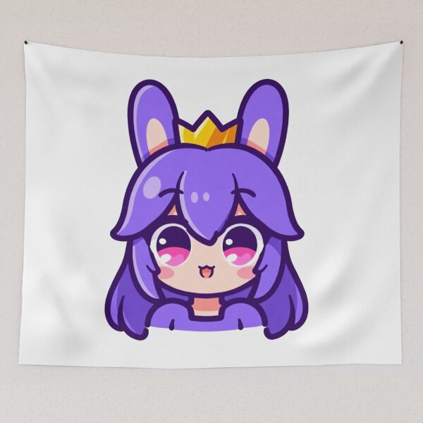 Item preview, Wemmbu Cute Purple Bunny Princess Chibi Art designed and sold by ExploreAura Studio.