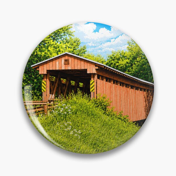 Item preview, Sarvis Fork Covered Bridge rustic designed and sold by gotucoveredart.