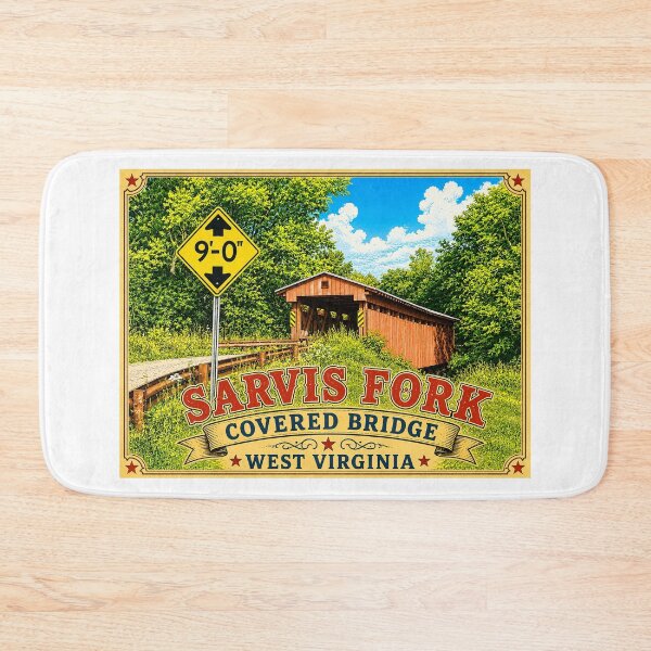 Item preview, Sarvis Fork Covered Bridge rustic designed and sold by gotucoveredart.
