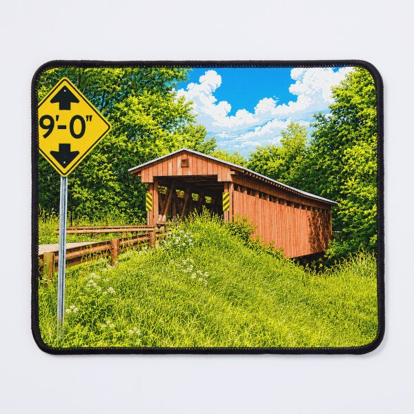 Item preview, Sarvis Fork Covered Bridge rustic designed and sold by gotucoveredart.