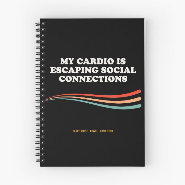 Item preview, My Cardio Is Escaping Social Connections Funny Introvert Hiker Retro designed and sold by SlothcoreVibes.