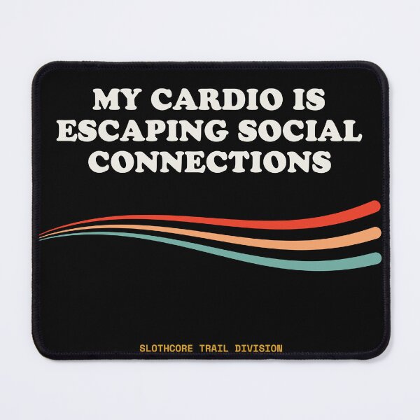 Item preview, My Cardio Is Escaping Social Connections Funny Introvert Hiker Retro designed and sold by SlothcoreVibes.