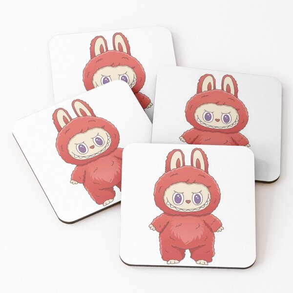 Item preview, Labubu Red Furry Monster Character designed and sold by rissershop.