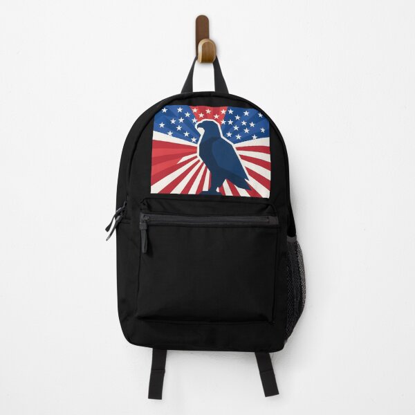 Item preview, Stylized American Eagle Silhouette on Patriotic Flag Background designed and sold by Clay Artista.