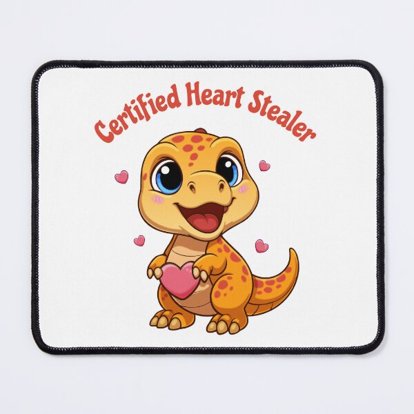 Item preview, Cute Kawaii T-Rex Dinosaur Certified Heart Stealer designed and sold by Lily's World.