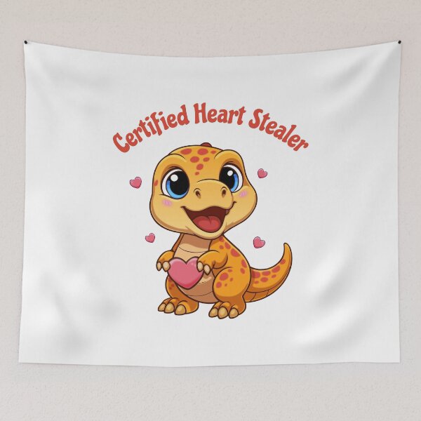 Item preview, Cute Kawaii T-Rex Dinosaur Certified Heart Stealer designed and sold by Lily's World.