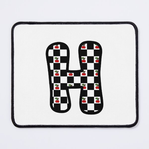 Item preview, Checkered Pattern “H” with Cherries designed and sold by SoaringMoon.