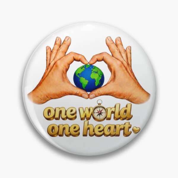 Item preview, One World One Heart Shirt | Peace Love Unity Earth Design | Humanity & Global Harmony Art designed and sold by Be-You-Vibes.