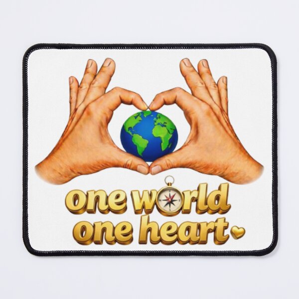 Item preview, One World One Heart Shirt | Peace Love Unity Earth Design | Humanity & Global Harmony Art designed and sold by Be-You-Vibes.