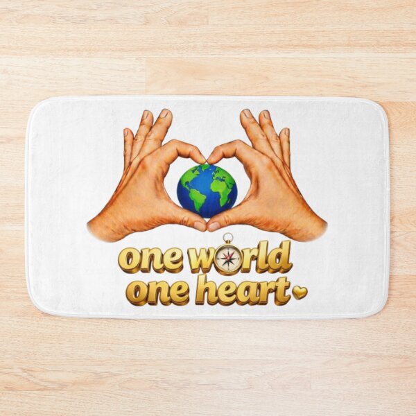 Item preview, One World One Heart Shirt | Peace Love Unity Earth Design | Humanity & Global Harmony Art designed and sold by Be-You-Vibes.
