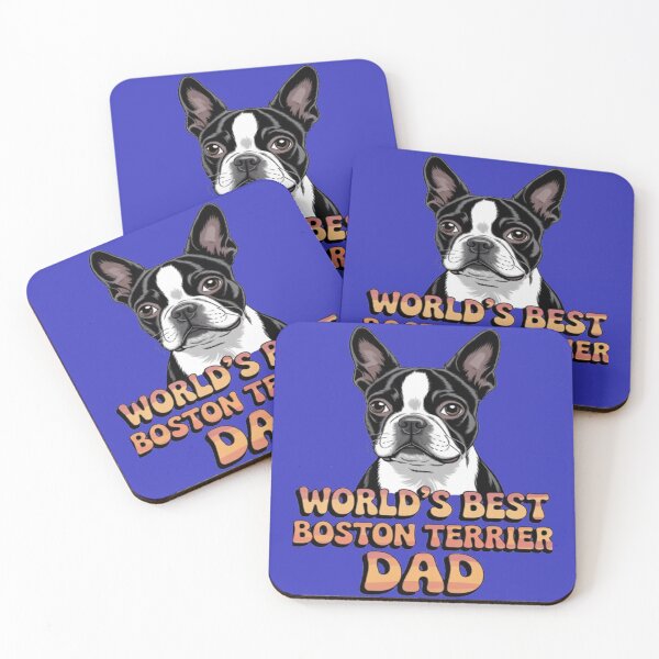 Item preview, Dog Pet Owner Art Design World's Best Boston Terrier Dad designed and sold by fantasticdesign.