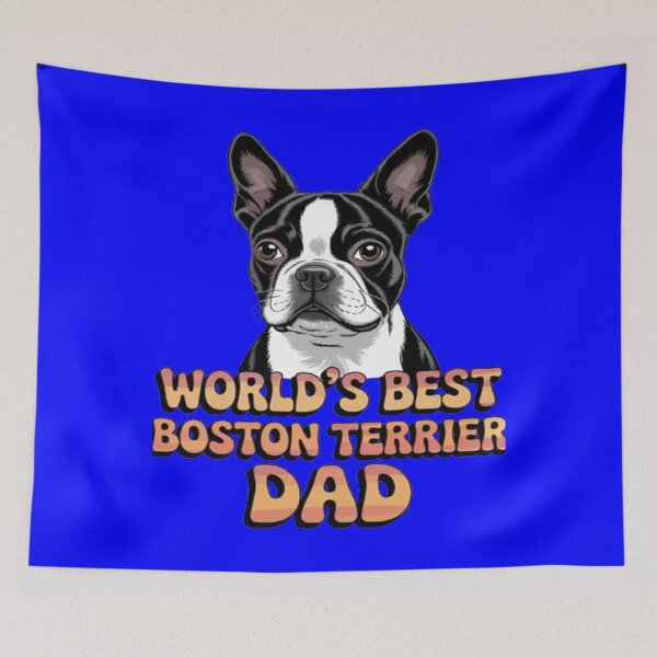 Item preview, Dog Pet Owner Art Design World's Best Boston Terrier Dad designed and sold by fantasticdesign.