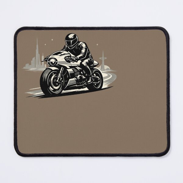 Item preview, Futuristic City Night Motorcycle Rider - Cyberpunk Retro Emblem designed and sold by SilentPowerArt.