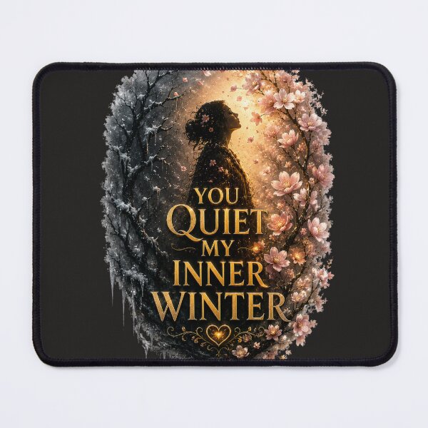 Item preview, You Quiet My Inner Winter, Emotional Romantic Aesthetic Quote Design designed and sold by JagrDesigns.