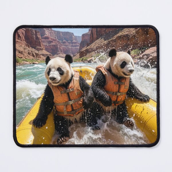 Item preview, Pandas Get Wet Rafting the Colorado River designed and sold by Tridentulus.