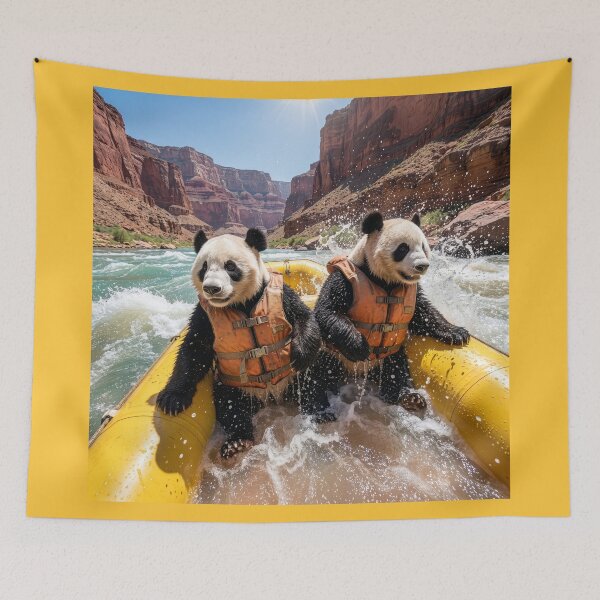 Item preview, Pandas Get Wet Rafting the Colorado River designed and sold by Tridentulus.