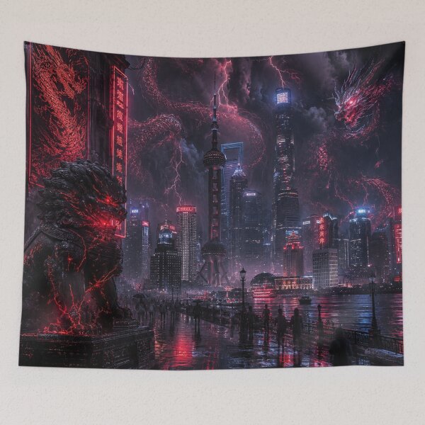 Item preview, The Neon Dragon Cataclysm | Shanghai Cyber Gothic Horror designed and sold by kabucino.