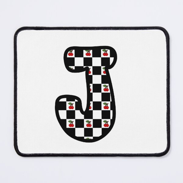 Item preview, Checkered Pattern “J” with Cherries designed and sold by SoaringMoon.