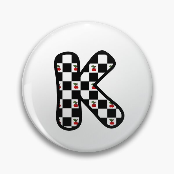 Item preview, Checkered Pattern “K” with Cherries designed and sold by SoaringMoon.