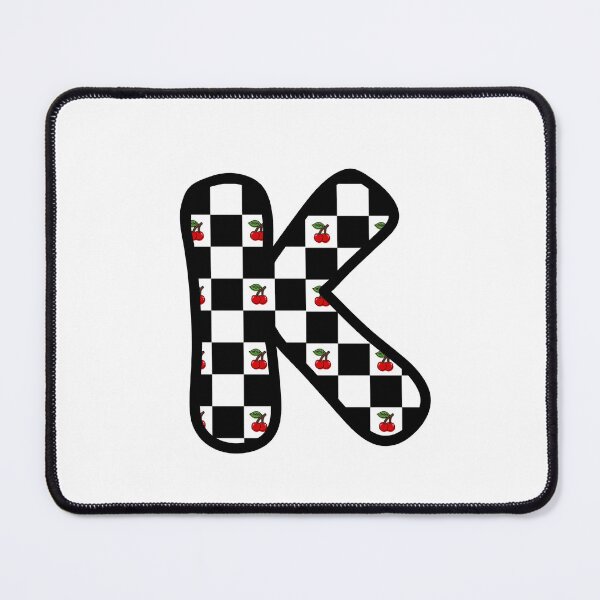 Item preview, Checkered Pattern “K” with Cherries designed and sold by SoaringMoon.