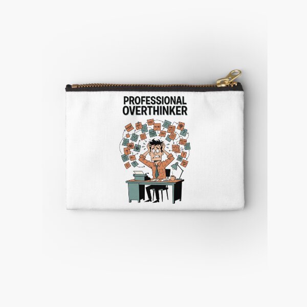 Item preview, Professional Overthinker Anxious Desk Worker Cartoon designed and sold by Fenay Designs.