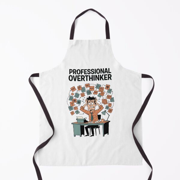 Item preview, Professional Overthinker Anxious Desk Worker Cartoon designed and sold by Fenay Designs.