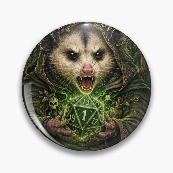 Item preview, Funny Feral Druid Opossum D20 Dice TTRPG Meme designed and sold by hakobyans.