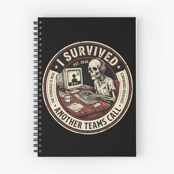 Item preview, I Survived Another Teams Call Vintage Skeleton Emblem Retro designed and sold by Fenay Designs.