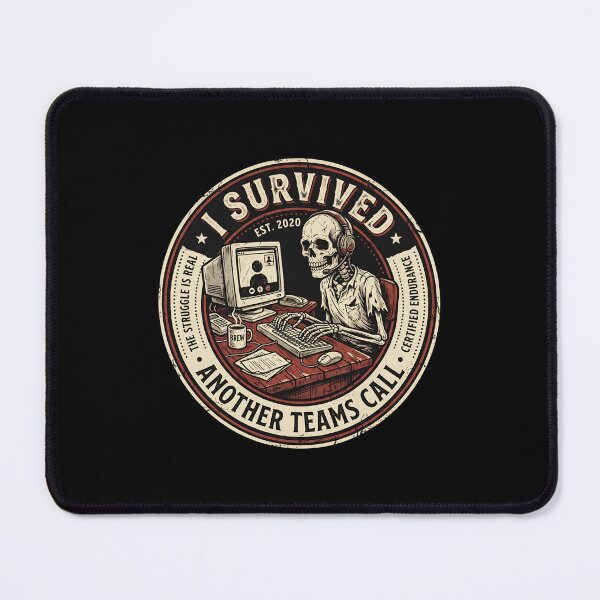 Item preview, I Survived Another Teams Call Vintage Skeleton Emblem Retro designed and sold by Fenay Designs.