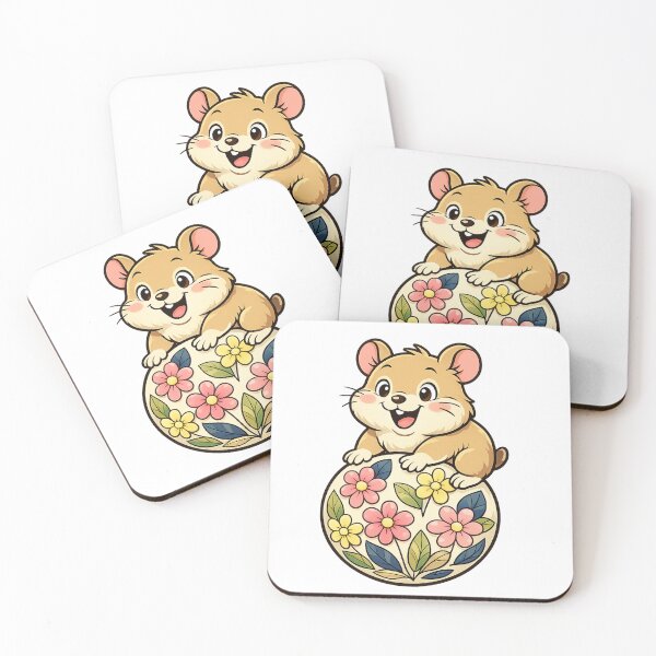 Artikelvorschau, Hamster und Blume – Niedliches Blumen-Hamster-Design entworfen und verkauft von SoftSproutstu.