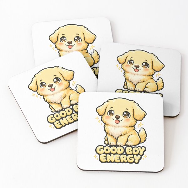 Item preview, Good Boy Energy Cute Kawaii Golden Retriever Puppy Anime Dog Graphic designed and sold by HobsS.