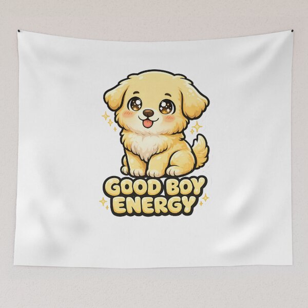 Item preview, Good Boy Energy Cute Kawaii Golden Retriever Puppy Anime Dog Graphic designed and sold by HobsS.