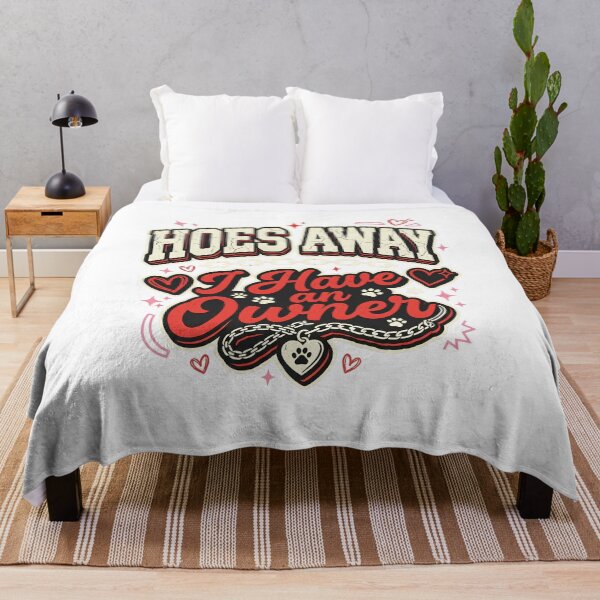 Item preview, Hoes Away I Have an Owner Funny Relationship Meme Retro Typography designed and sold by get55shirt.