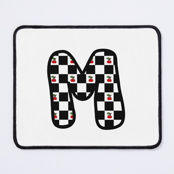 Item preview, Checkered Pattern “M” with Cherries designed and sold by SoaringMoon.