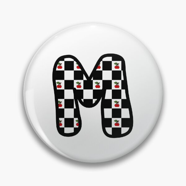 Item preview, Checkered Pattern “M” with Cherries designed and sold by SoaringMoon.