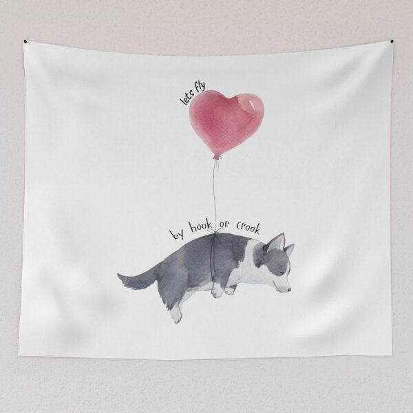 Item preview, Corgi Heart Balloon Watercolor Shirt | Lets Fly Dog Lover Tee | Gift for Corgi Mom designed and sold by SOLIORA  ATELIER.