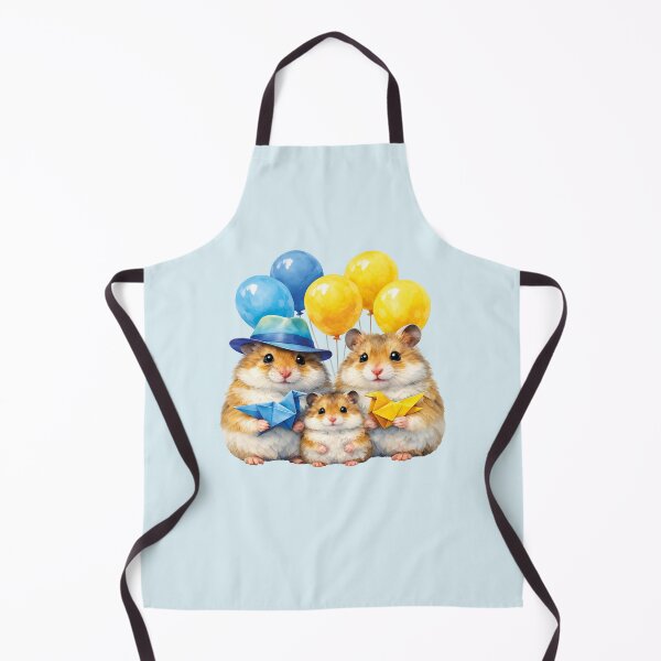 Item preview, Realistic painting of hamster family with balloons designed and sold by the artedivino.