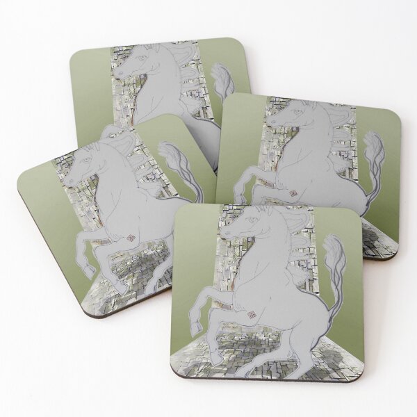 Item preview, Horse Walking on Modern Art (drawing by ACCI) designed and sold by VanyssaGraphics.