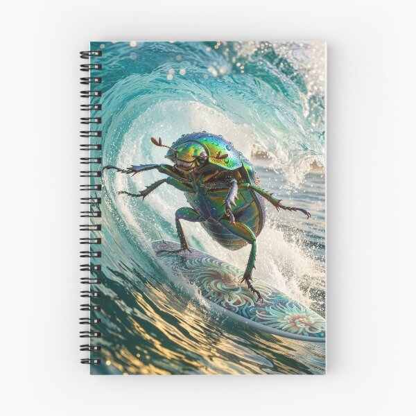 Item preview, Jewel Scarab Beetle Riding a Sea Anemone Surfboard designed and sold by Tridentulus.