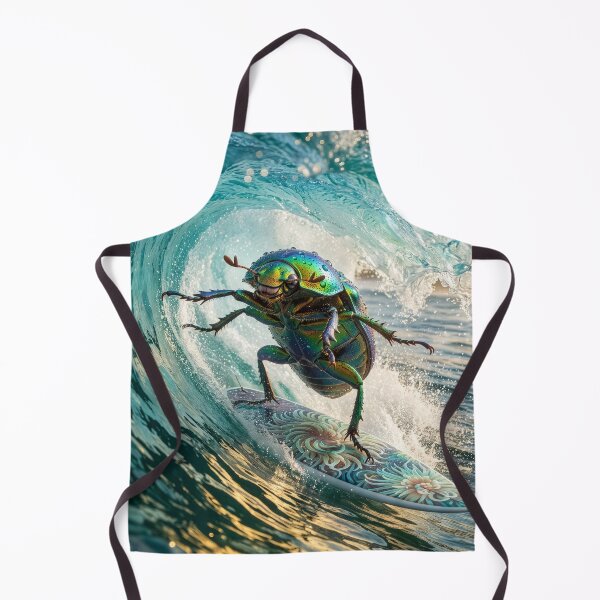 Item preview, Jewel Scarab Beetle Riding a Sea Anemone Surfboard designed and sold by Tridentulus.