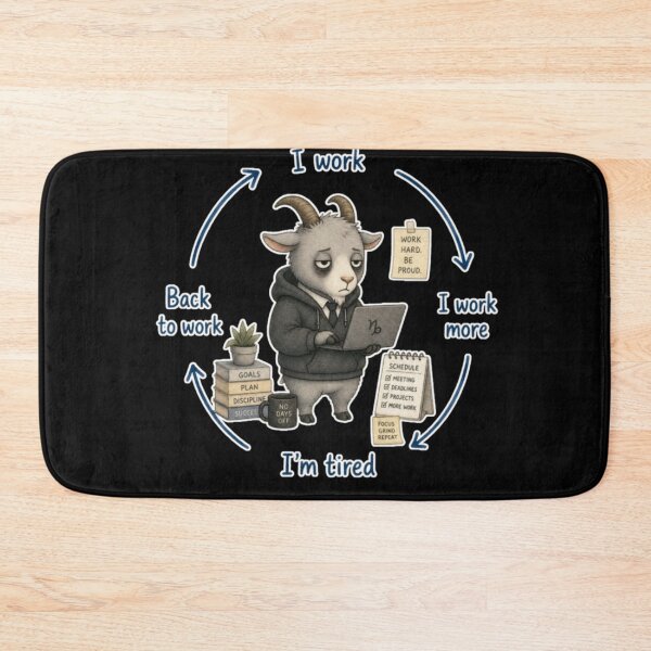 Item preview, Workaholic Goat Meme designed and sold by AMS.