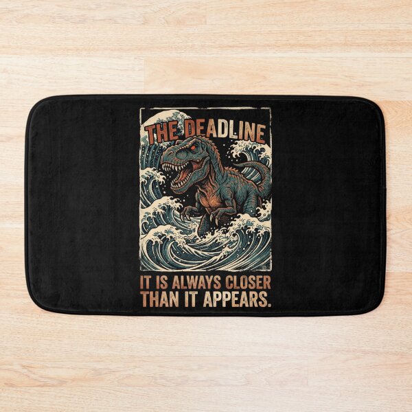 Item preview, The Deadline Always Closer Than It Appears T Rex Wave Artwork designed and sold by Fenay Designs.