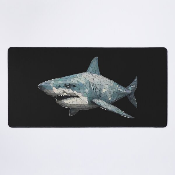 Item preview, Geometric Shark - Modern Animal Art designed and sold by Tklezardesigns.