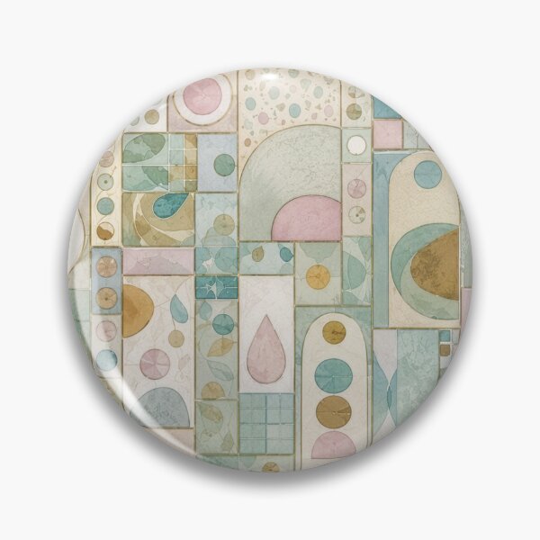 Item preview, Abstract Botanical Tiles Modern Geometric Collage designed and sold by Lizetteh.