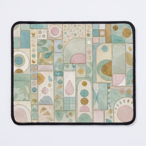 Item preview, Abstract Botanical Tiles Modern Geometric Collage designed and sold by Lizetteh.