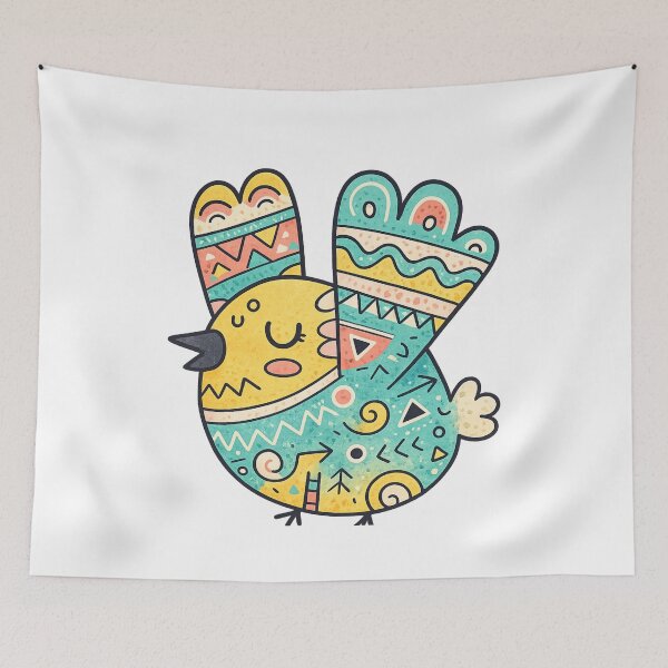 Item preview, cute bird pattern repeat for clothing & accessories designed and sold by SoftSproutstu.