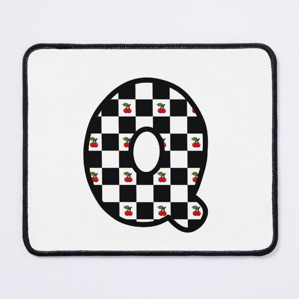 Item preview, Checkered Pattern “Q” with Cherries designed and sold by SoaringMoon.