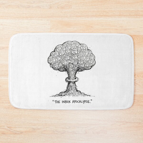 Item preview, The Inbox Apocalypse Email Mushroom Cloud Line Art Graphic designed and sold by Fenay Designs.